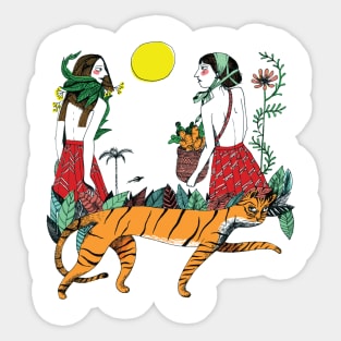 Tiger garden Sticker